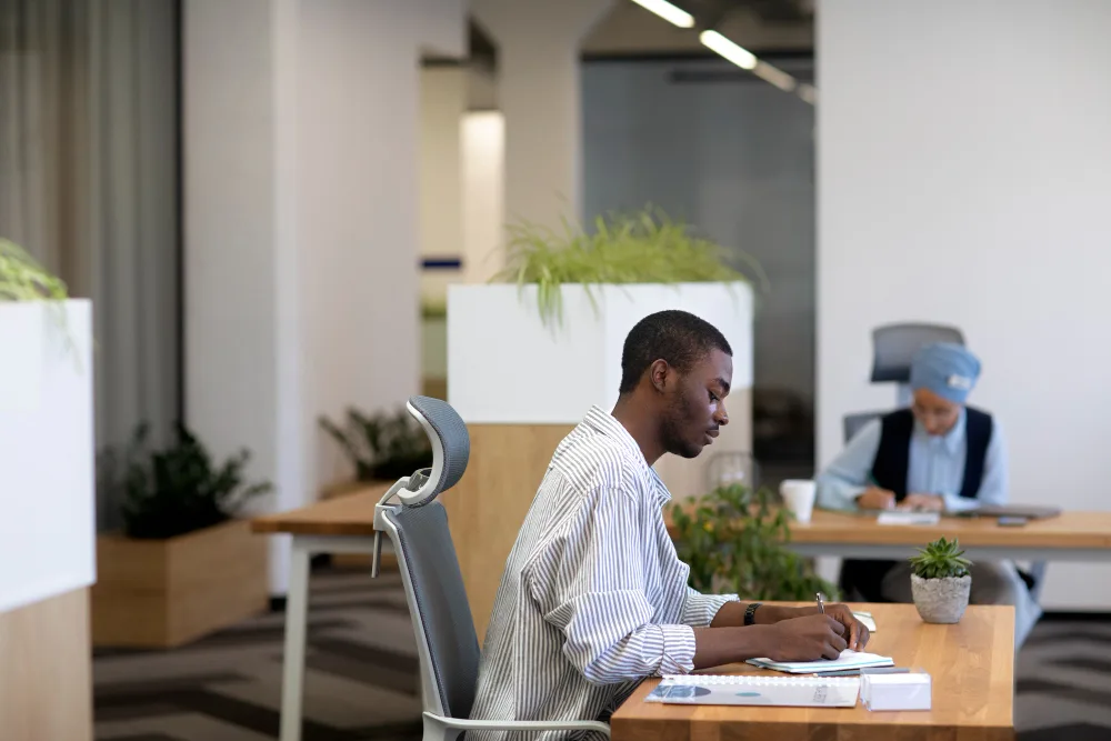 image of a person sitting on good ergonomic chair nairobi
